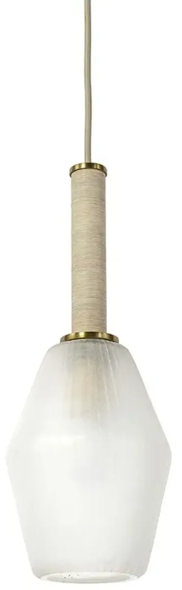 Palecek Paxton Modern Classic Frosted Glass Single Pendant