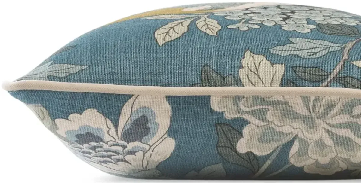 Hattie Garden Teal Lumbar Pillow - 15x23