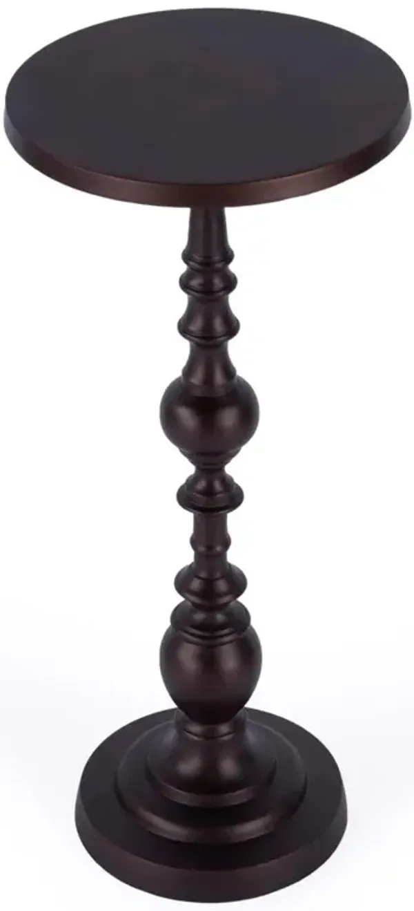 Reynaud French Country Bronze Metal Round Outdoor Drink Side Table