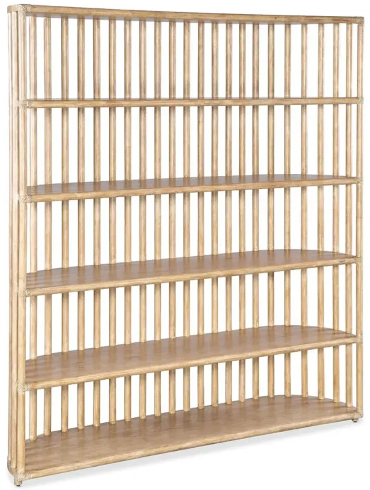 Lincoln Modern Classic Brown Oak Wood Curved Bookcase