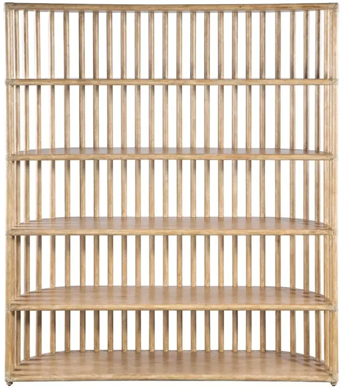 Lincoln Modern Classic Brown Oak Wood Curved Bookcase