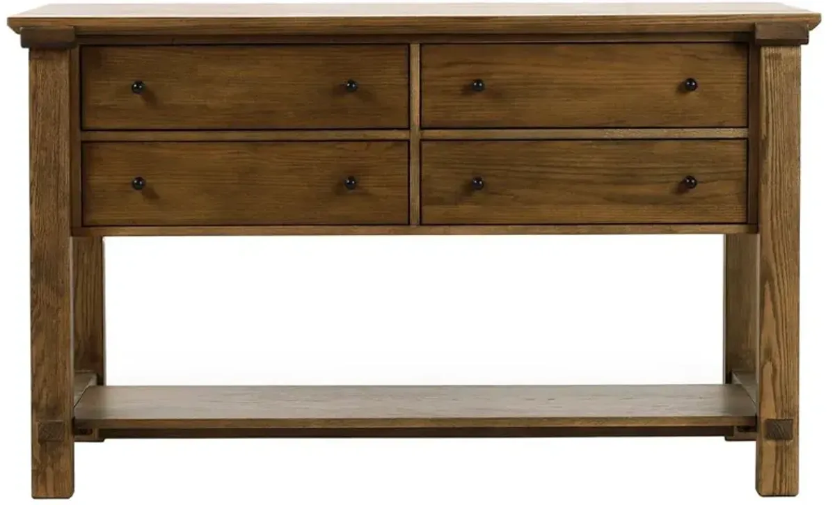 Gavin Rustic Brown Oak Rectangular Kitchen Island - 60"