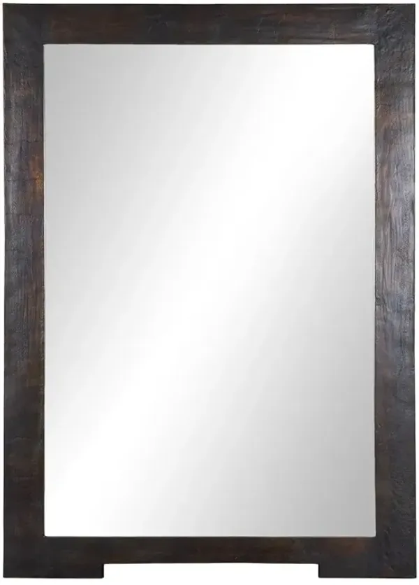 Euna Industrial Antique Rust Aluminum Floor Mirror