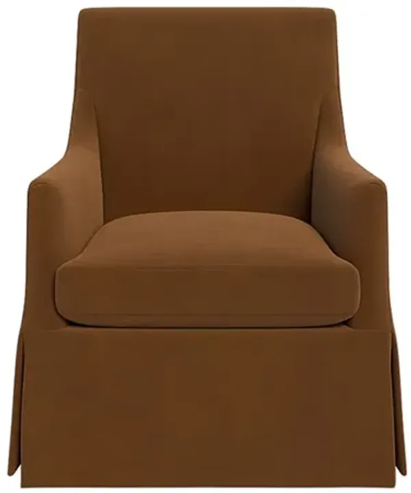 Brigitte Spice Performance Velvet Swivel Chair