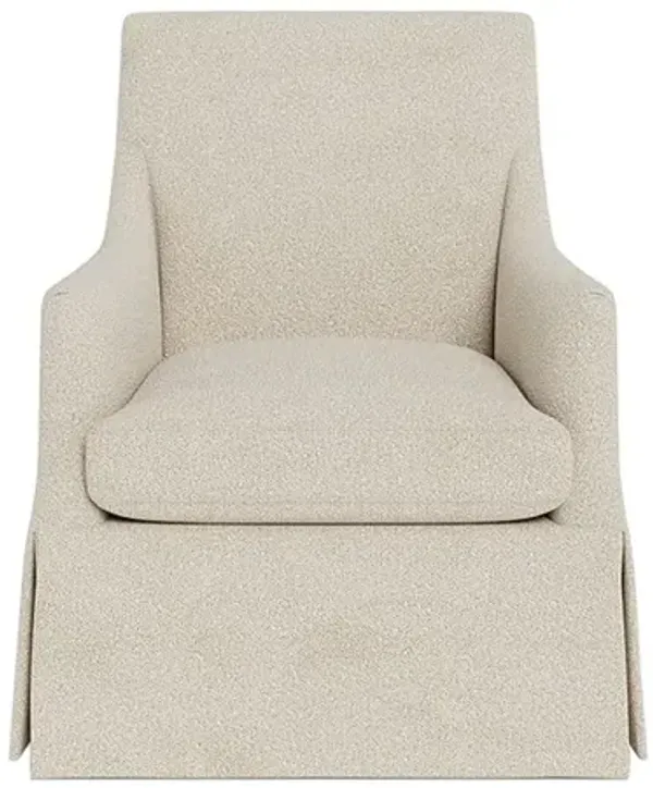 Brigitte Sugar Cookie Performance Boucle Swivel Chair