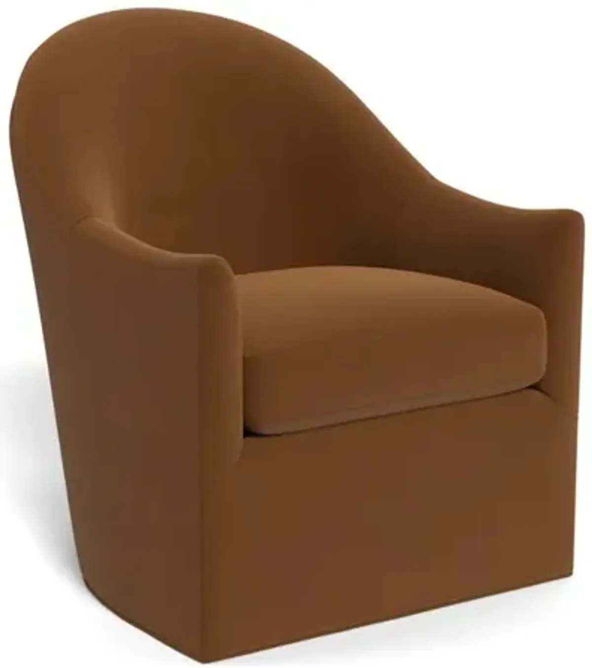 Giverny Spice Performance Velvet Swivel Chair