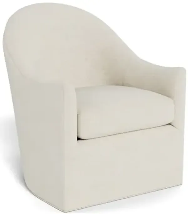 Giverny Heathered Ivory Crypton Performance  Swivel Chair