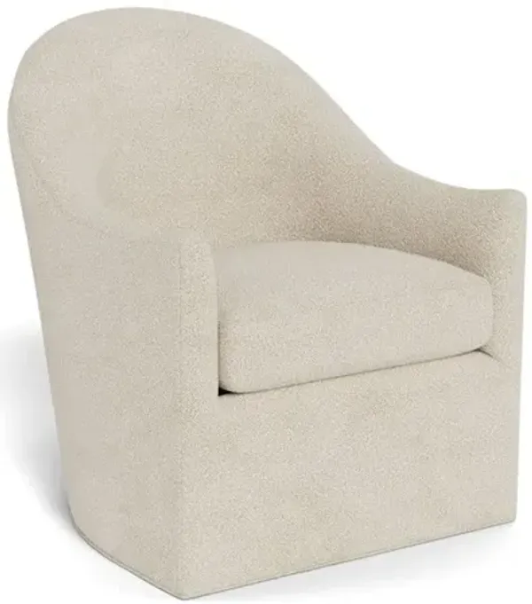 Giverny Sugar Cookie Performance Bouclé Weave Swivel Chair