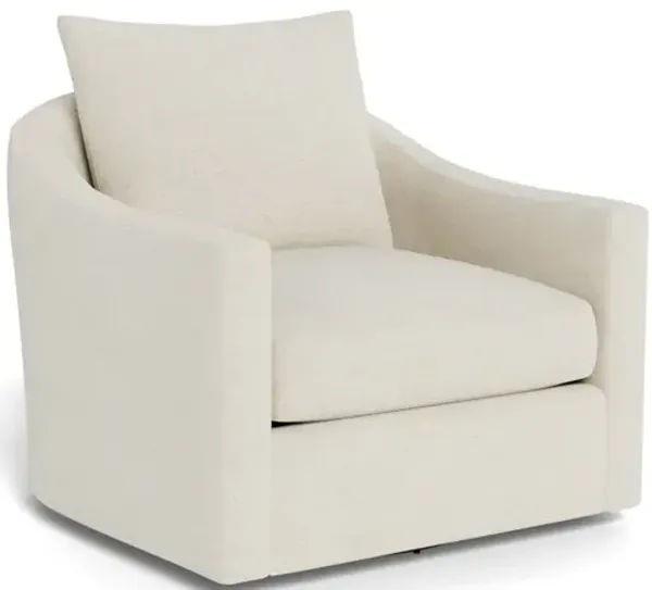 Halle Heathered Ivory Crypton Performance  Swivel Chair
