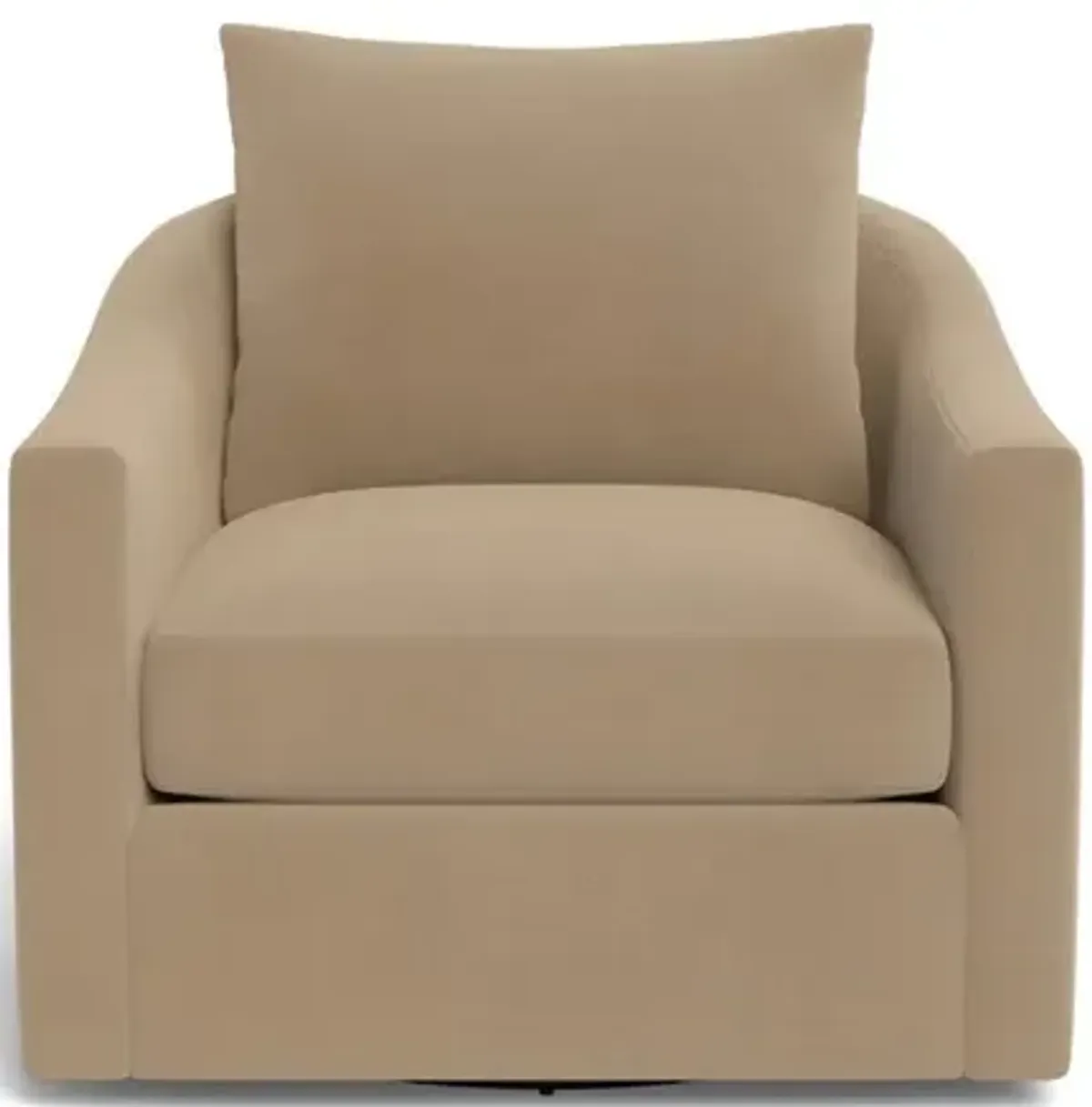 Halle Sand Dune Performance Velvet Swivel Chair
