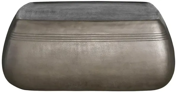 Sophia Modern Classic Grey Aluminum Square Outdoor Coffee Table