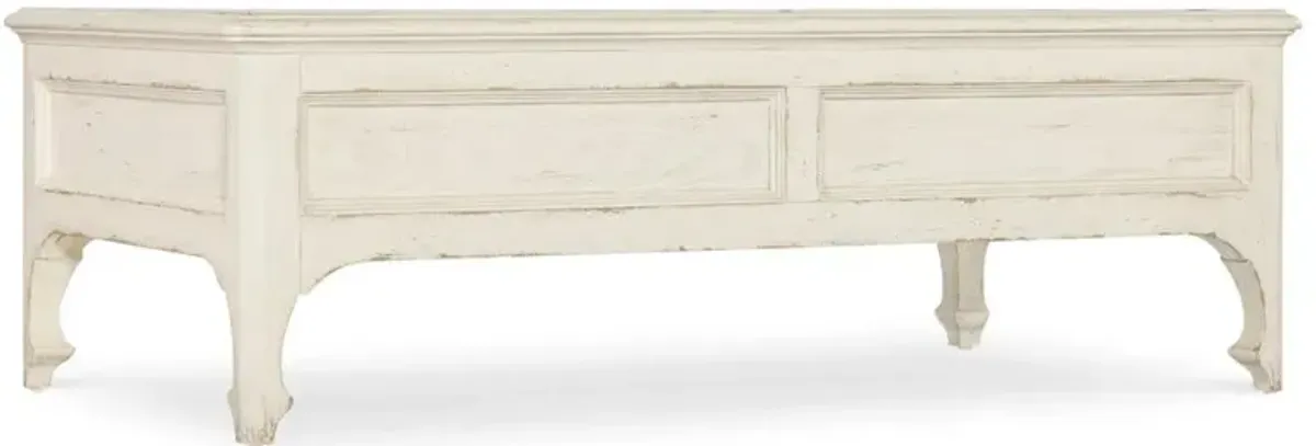 Asher French Country Cream Oak Rectangular Storage Coffee Table