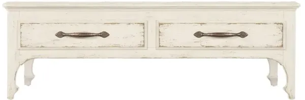 Asher French Country Cream Oak Rectangular Storage Coffee Table