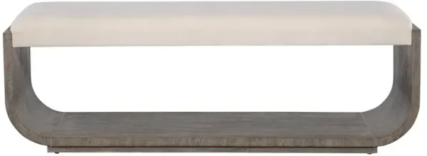 Charlene Modern Classic Cream Boucle Dark Oak Bedroom Bench