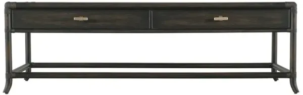 Nigel Coastal Beach Dark Oak Rectangular Storage Coffee Table