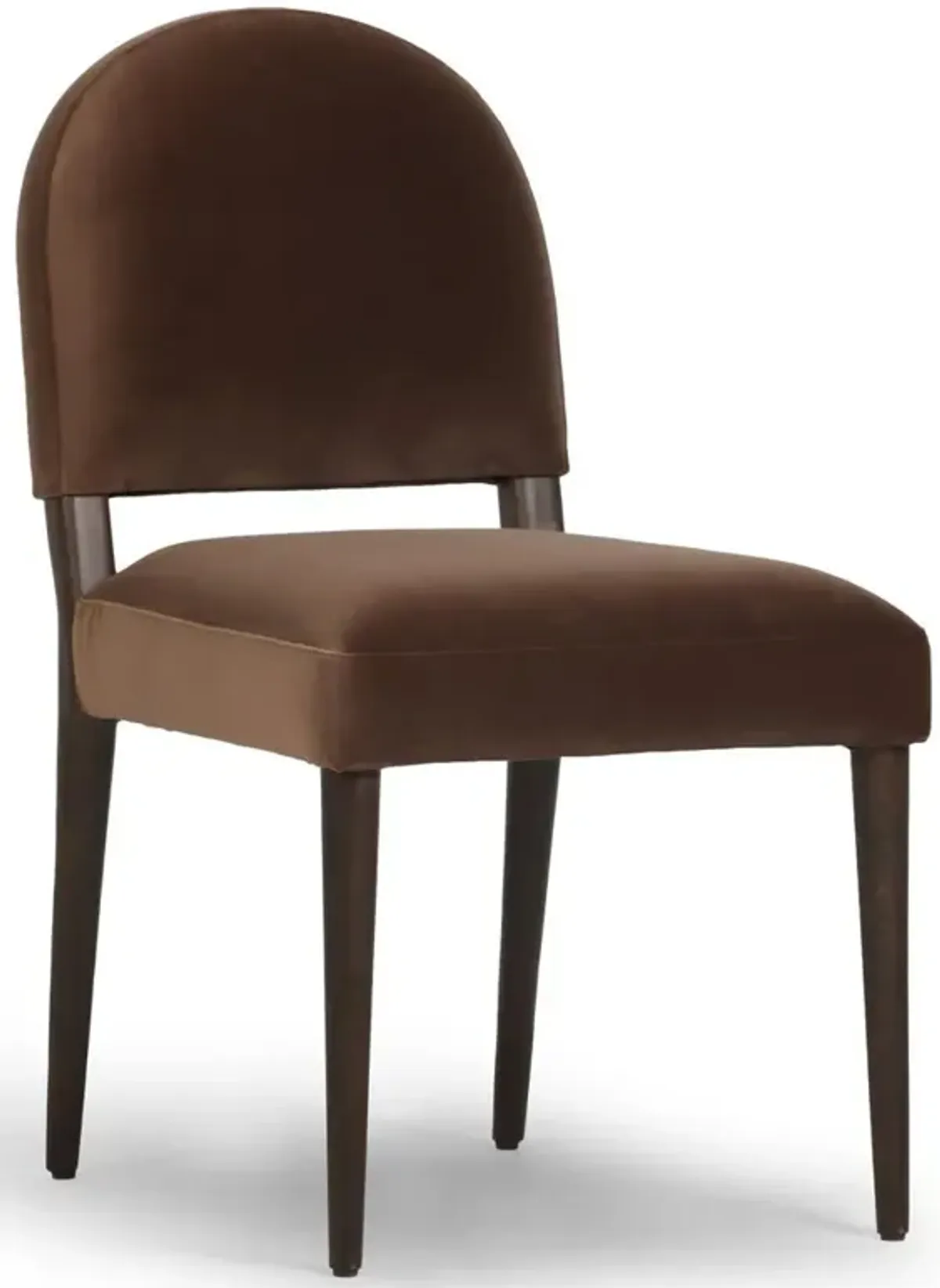 Lysander Modern Classic Brown Velvet Brown Oak Dining Chair
