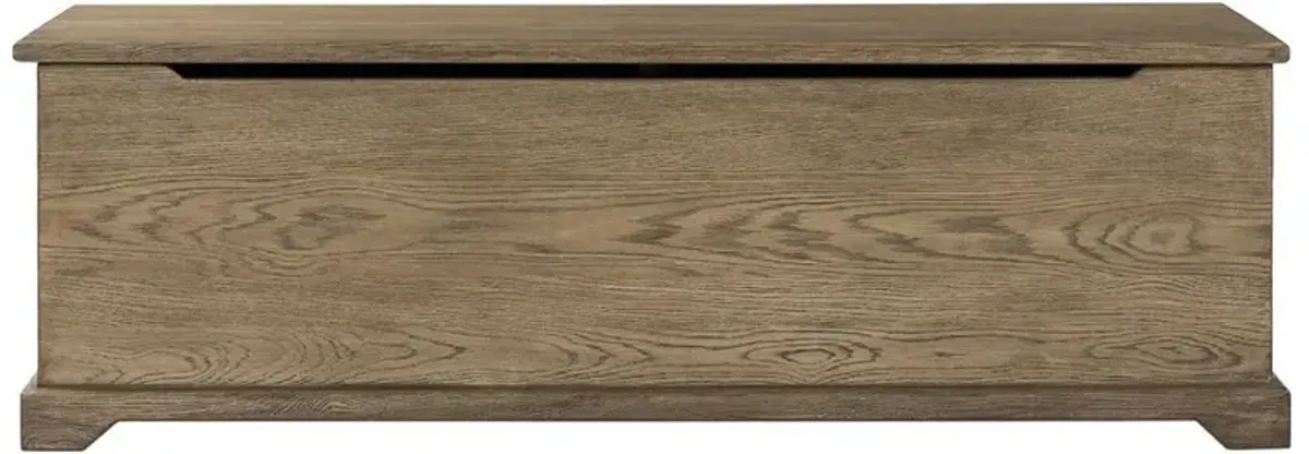 Arthur Rustic Lodge Brown Oak Wood Storage Bench