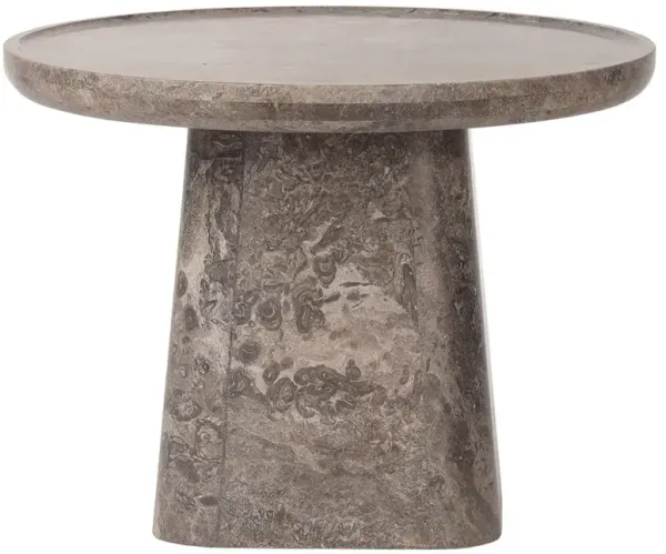 Barley Modern Classic Warm Grey Marble Round Coffee Table