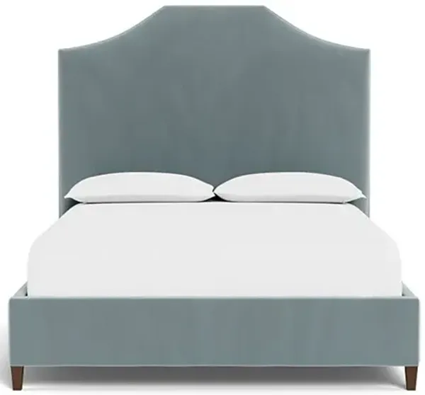 Finnegan Saltwater Blue Performance Velvet Bed - King
