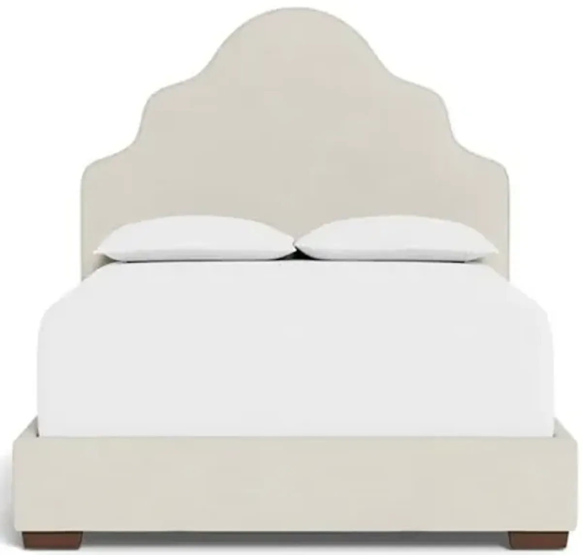 Aubriella Heathered Ivory Crypton Performance  Bed - Queen