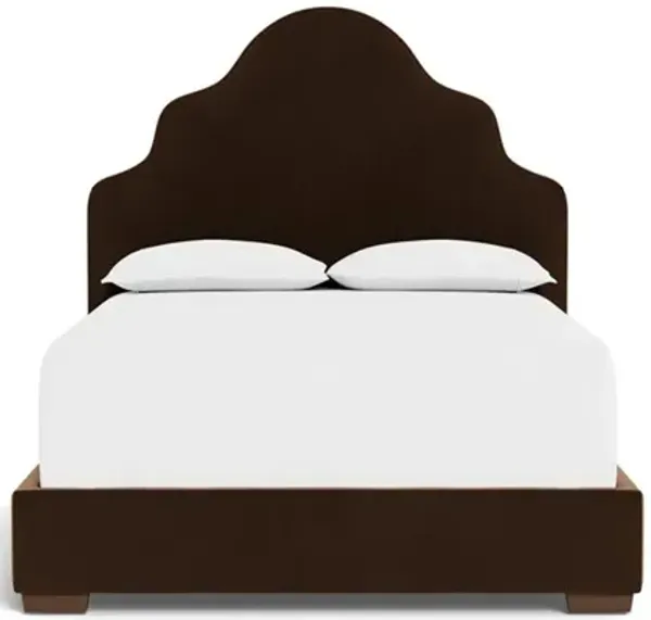 Aubriella Molasses Performance Velvet Bed - King