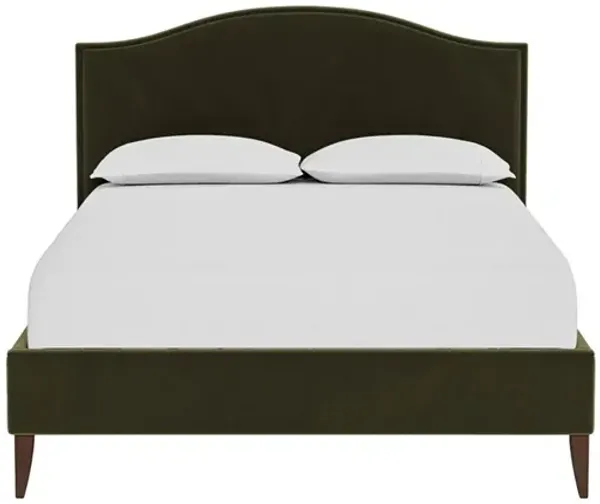 Griffin Boxwood Green Performance Velvet Bed - King