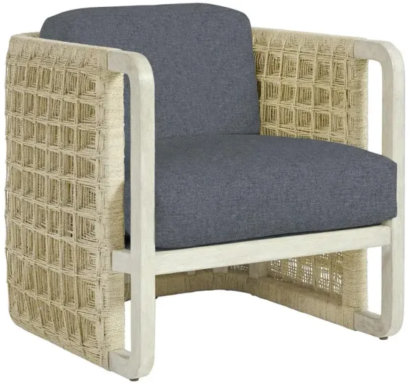 Palecek Damien Coastal Blue Performance Natural Woven Abaca Chair