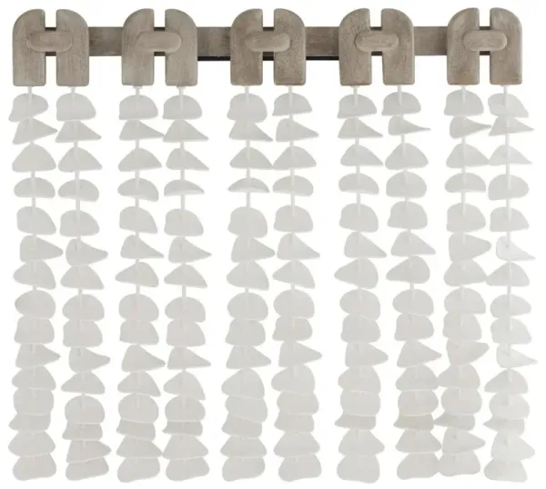 Melt Coastal White Gesso Iron Petal Wall Decor