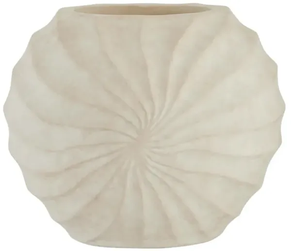Fullbright Coastal Beach Cream Terracotta Textured Table Vase