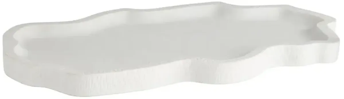 Fallon Coastal Beach White Decorative Tray