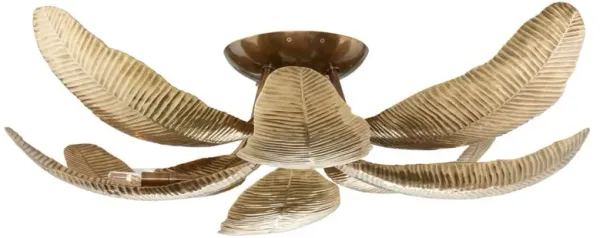 Farah Coastal Beach Vintage Brass Semi Flush Mount