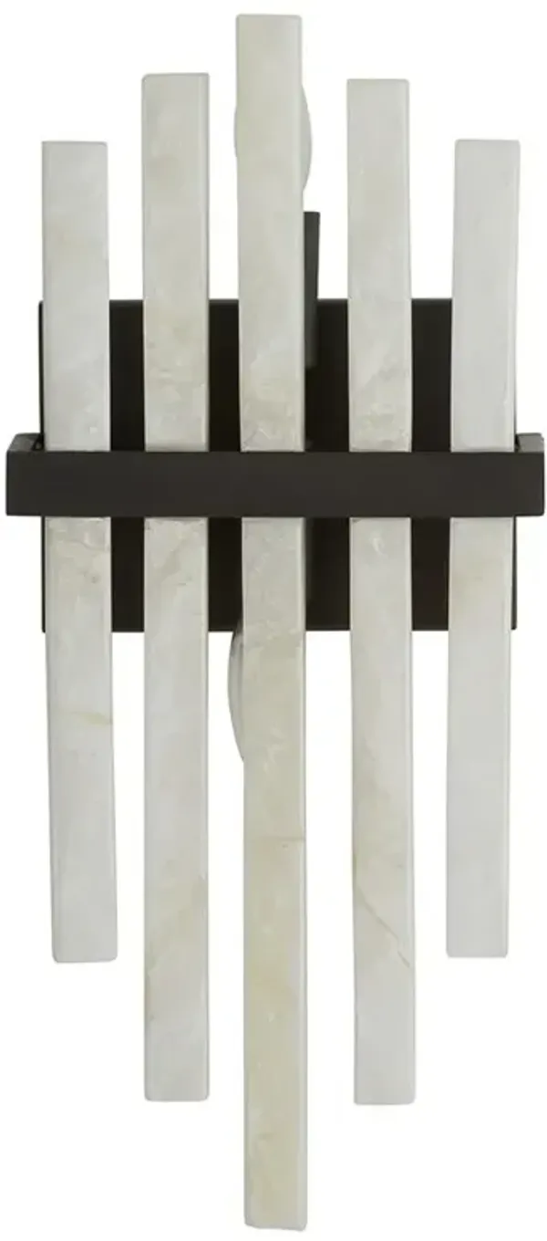 Fairfax Modern Classic White Alabaster Sconce