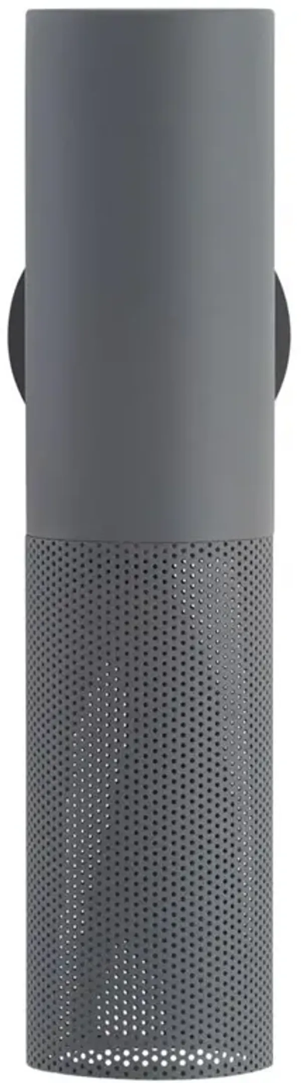 Punch Updated Traditional Aged Graphite Steel Outdoor Sconce - Small