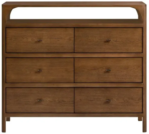Abdiel Modern Classic Walnut Oak Wood Double Dresser