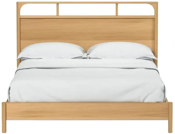 Abdiel Modern Classic Oak Wood Bed - King