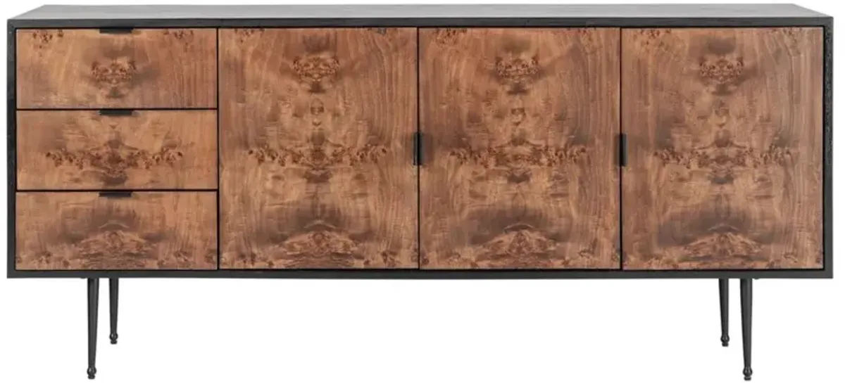 Jones Modern Classic Dark Burl Wood Sideboard