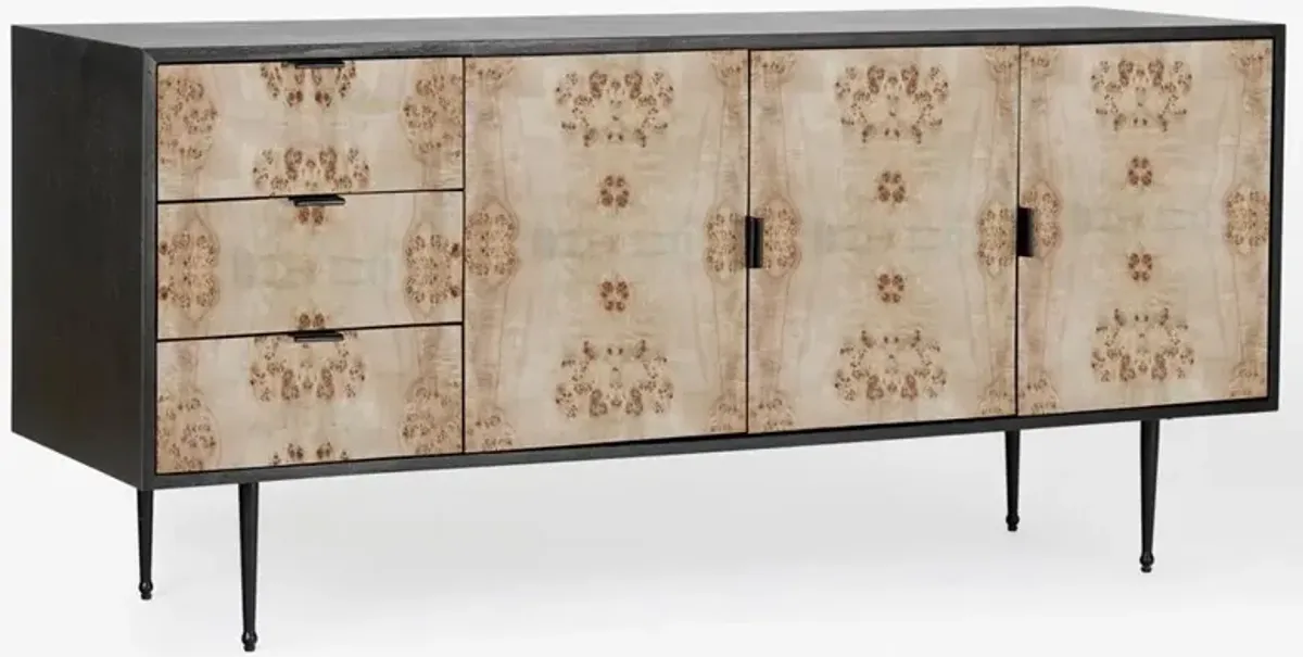 Jones Modern Classic Light Burl Wood Sideboard
