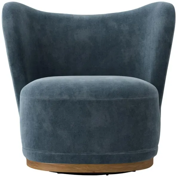 Theron Modern Classic Teal Velvet Performance Wing Chair