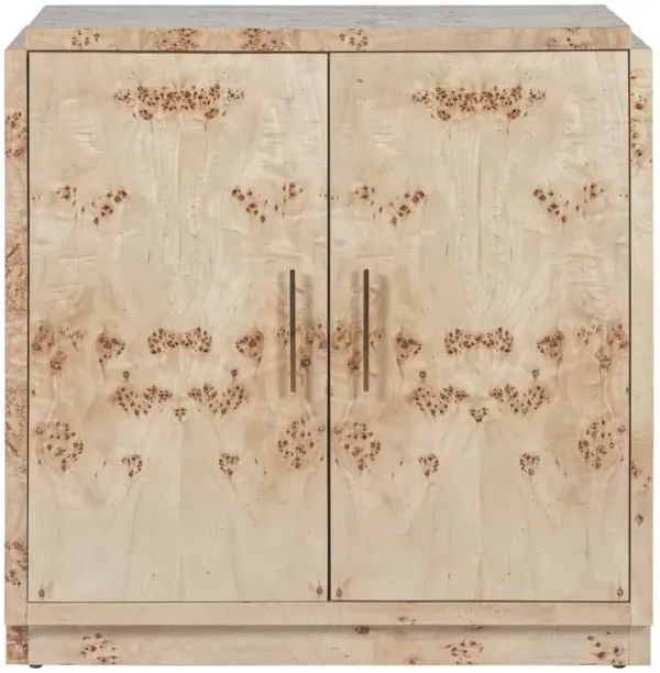 Briella Modern Classic Light Brown Burl Wood 2 Door Sideboard
