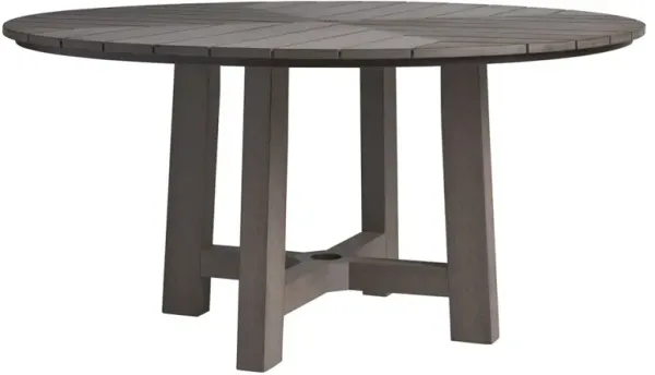 Mozambique Modern Teak Round Outdoor Dining Table - 60"