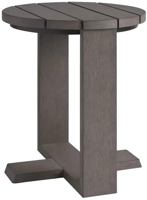 Mozambique Modern Teak Round Outdoor Side Table