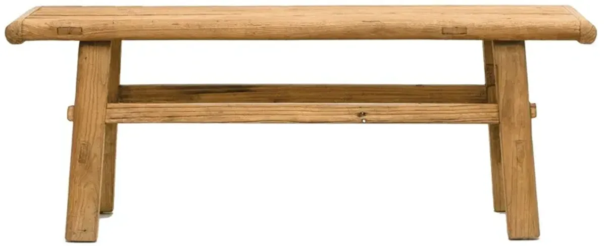 Esther Coastal Beach Brown Reclaimed Wood Rectangular Coffee Table