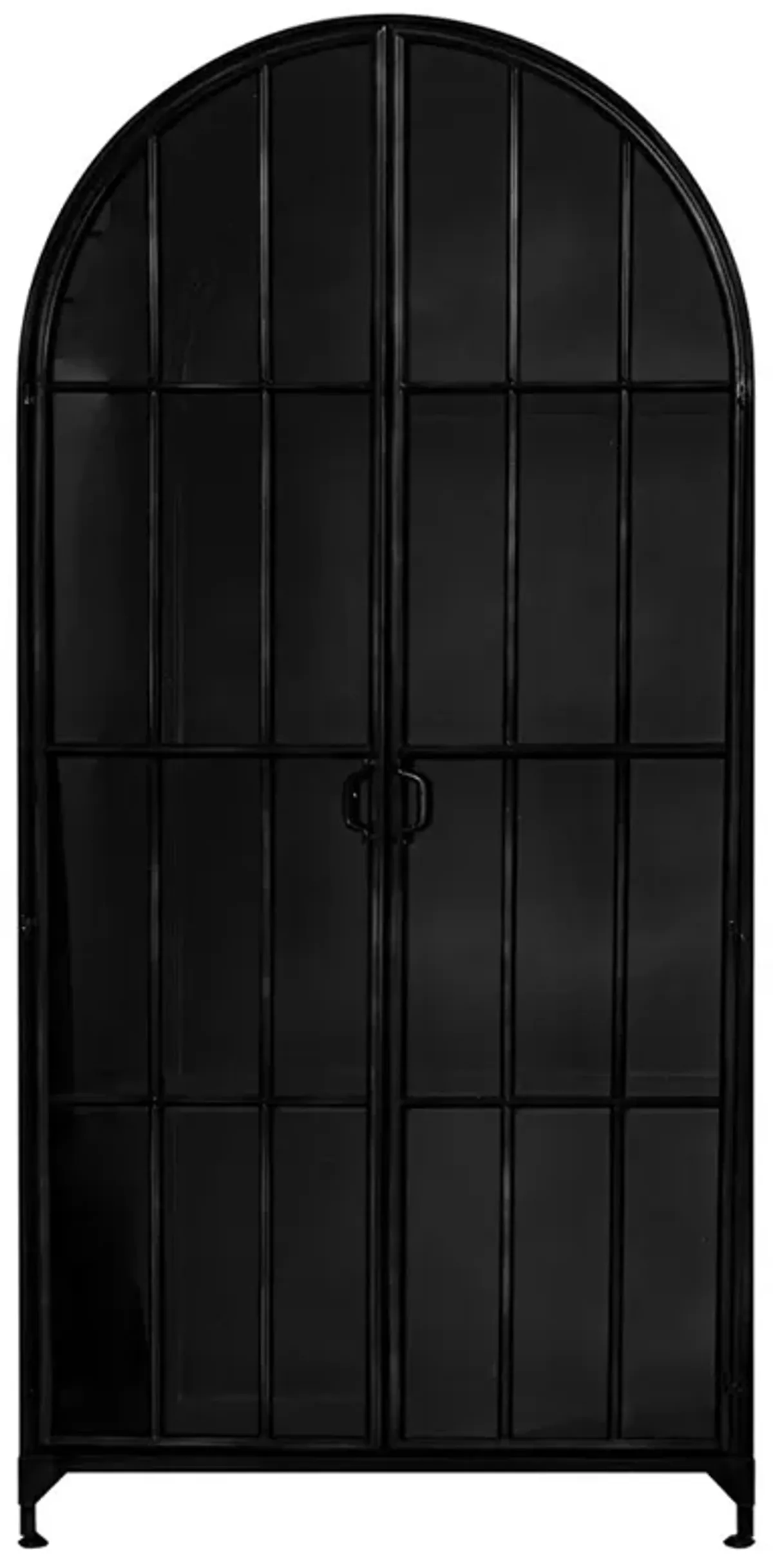 Gabriel Modern Classic Black Iron Arched Display Case