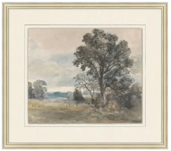 Yorkshire Traditional Grey Landscape Silver Leaf Frame Painting 2 - 23x26