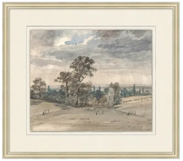 Yorkshire Traditional Grey Landscape Silver Leaf Frame Painting 3 - 23x26