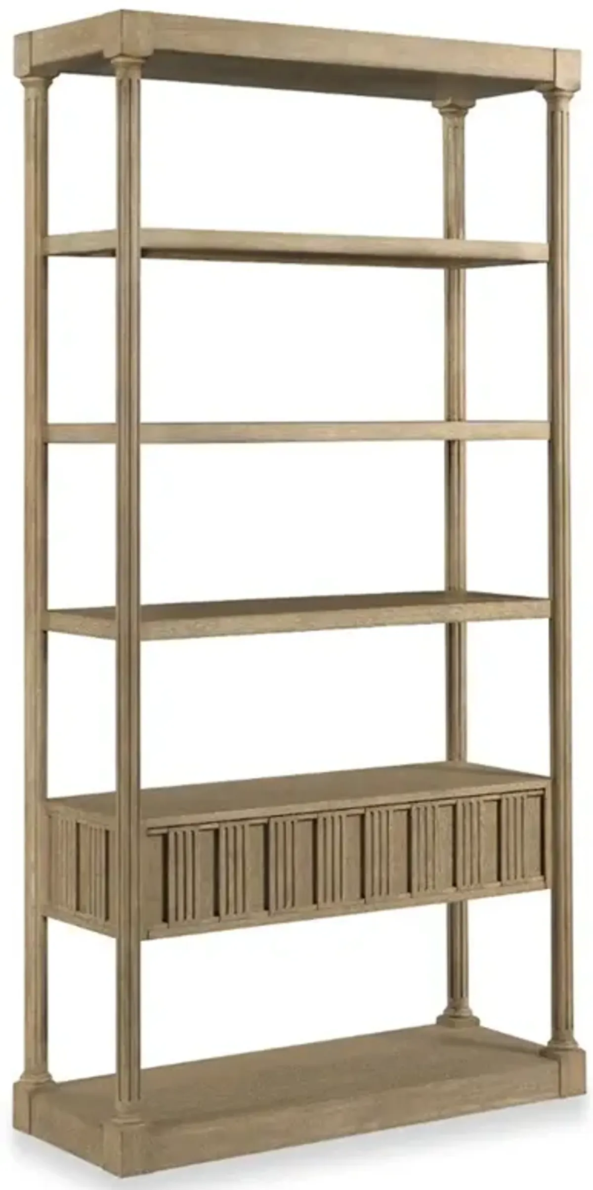 Stetson French Country Vintage Brown Oak Bookcase