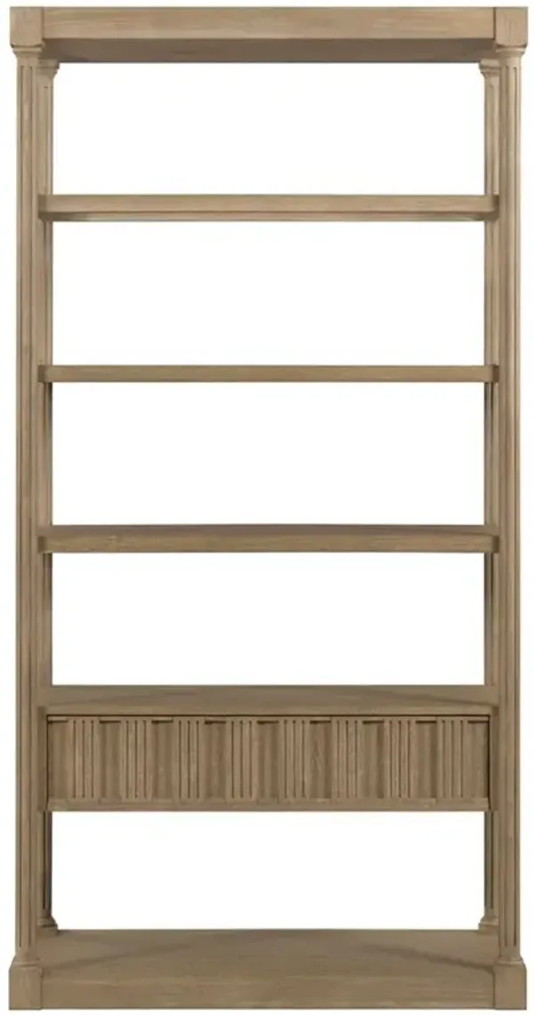 Stetson French Country Vintage Brown Oak Bookcase