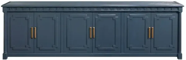 Wilshire French Country Navy Blue Oak Media Cabinet - 110"