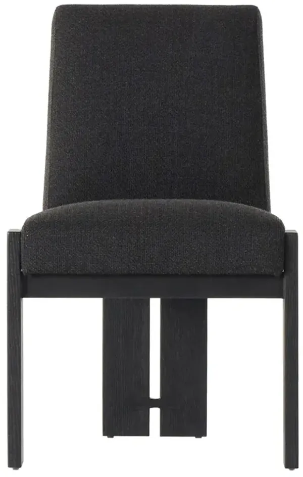 Callista Modern Classic Black Performance Oak Dining Side Chair
