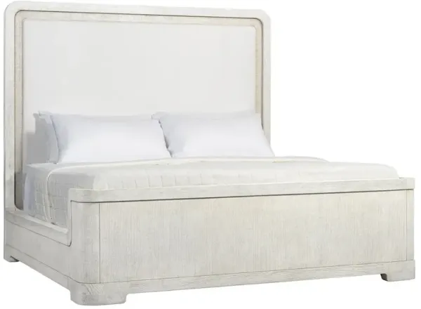 Palecek Argenta Coastal Beach Off White Wood Cane Bed - King